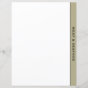 Papier Sage noir et blanc Recette Divider   Viande et fru