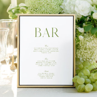 Papier Sage vert et blanc élégant Panneau de la barre Mar
