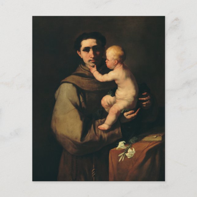 Papier Saint Antoine de Padoue par Luca Giordano (Devant)