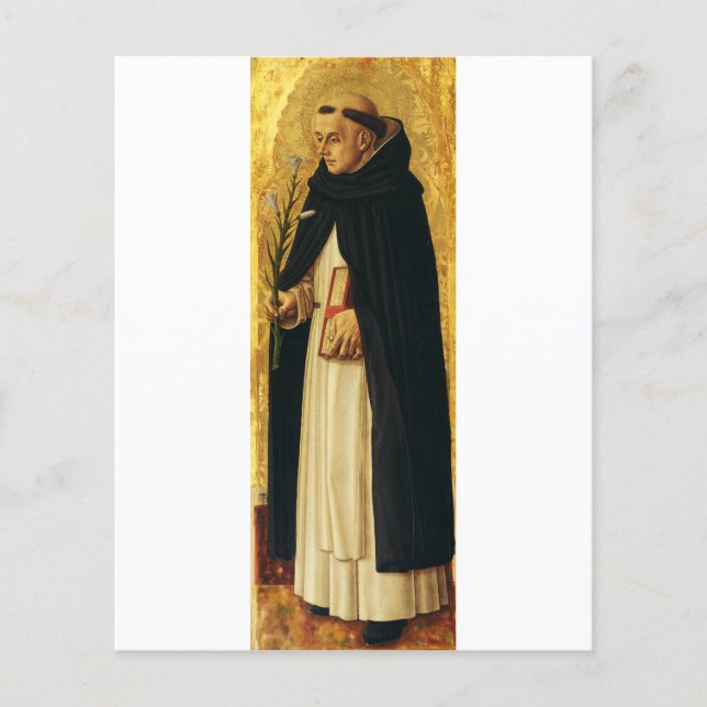 Papier Saint Dominic par Carlo Crivelli (Devant)