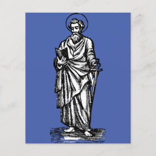 Papier Saint Paul l'apôtre avec l'épée Art sacré