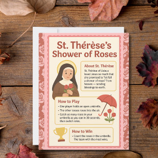 Papier Saint Thérèse’s Douche des Roses Jeu de la Toussai