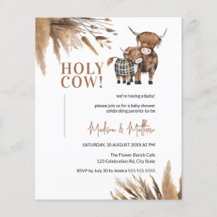 Papier Saint-Vache Pampas Rustique Baby shower agricole I