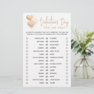 Papier Saint Valentin Ce ou ce jeu Editable jeu