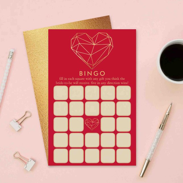 Papier Saint Valentin Fête des mariées Bingo Jeu (Créateur téléchargé)