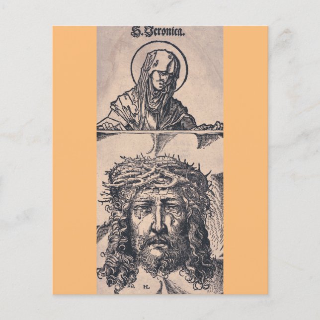 Papier Saint Veronica avec la Vernicle de Hans Burgkmair (Devant)