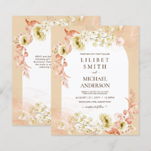 Papier Saisons Chute Plus Tôt Mélange Boho Floral Mariage