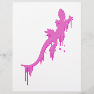 Papier Salamandre Rose Distressée Avec Lavette De Peintur