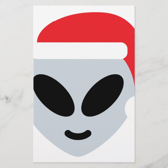Papier santa claus alien emoji (Devant)