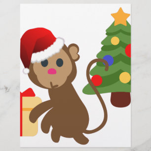 Papier santa claus monkey emoji