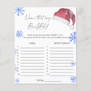Papier Santa hat - Nom de cette chanson jeu de baby showe