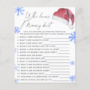 Papier Santa hat - Qui connaît maman mieux