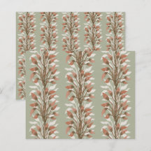 Sauge botanique et calla lily abstrait en terre cu