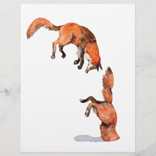 Papier Sauter Renard Rouge