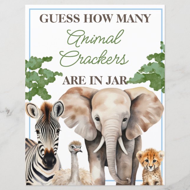 Papier Sauvage un animal Safari animal cracker (Devant)