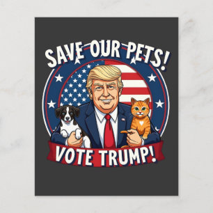 Papier Sauvez nos animaux de compagnie Votez Trump Pets F