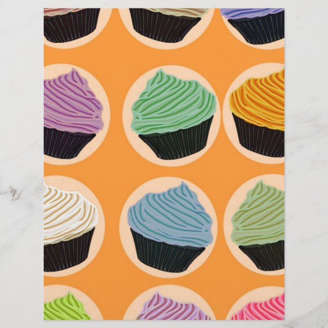 Papier Saveurs de cupcake (Devant)