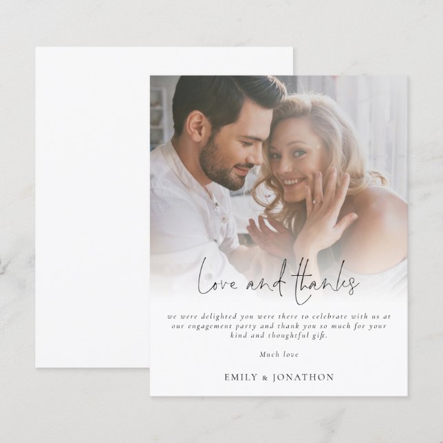 Papier Scénario de budget Photo Engagement Amour et Remer (Devant / Derrière)