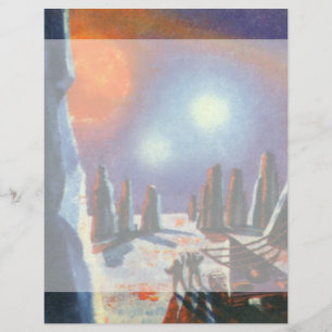 Papier Science Fiction vintage Planète étrangère avec Ali