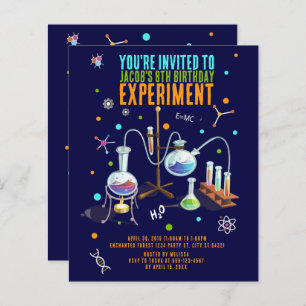 Papier Science Invitations d'anniversaire