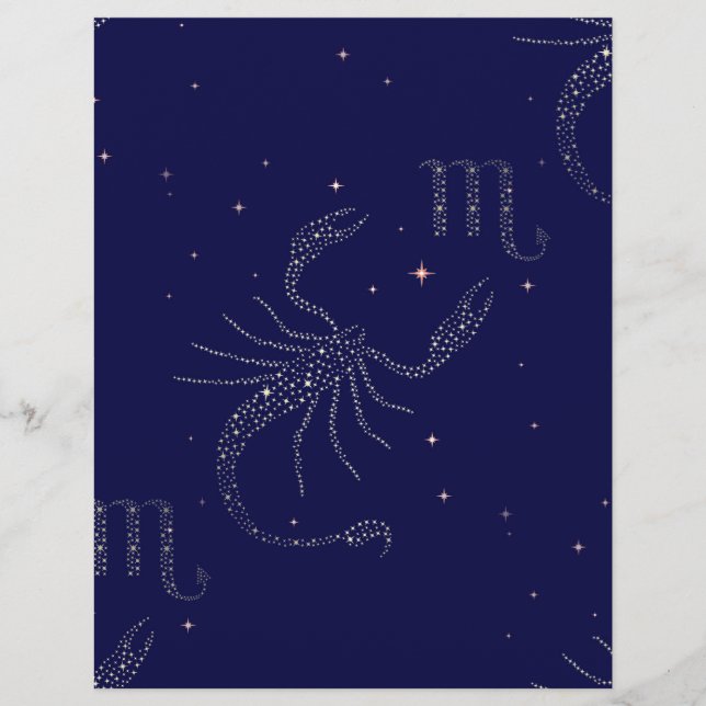 Papier scorpio étoiles (Devant)