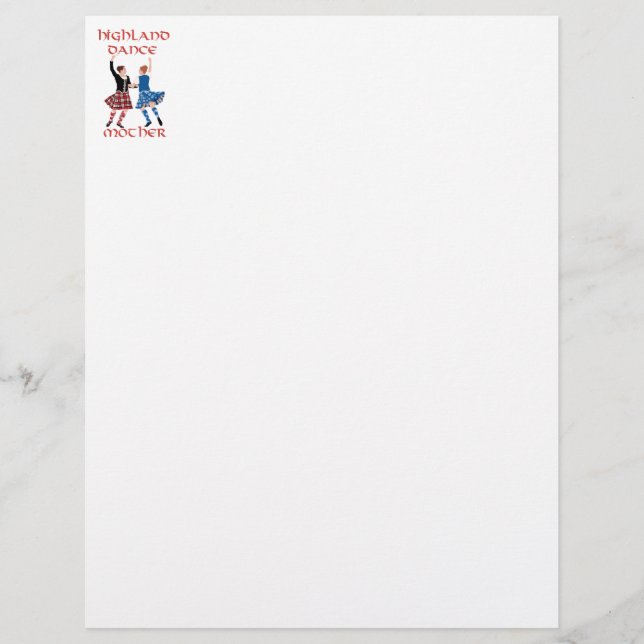Papier Scottish Highland Dance Mother (Devant)