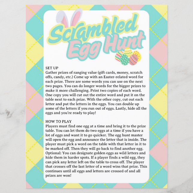 Papier Scrambled Egg Hunt (Devant)