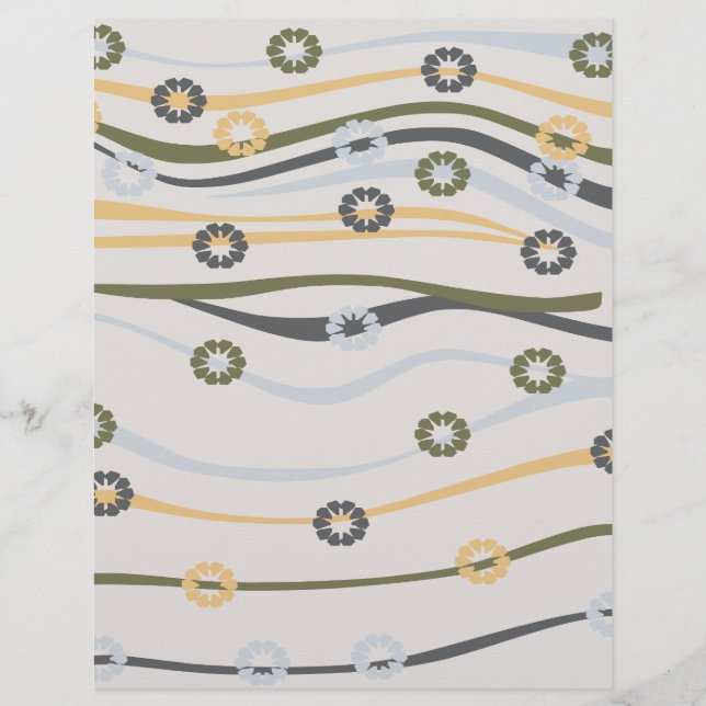 Papier scrapbook à ligne ondulée : (Devant)
