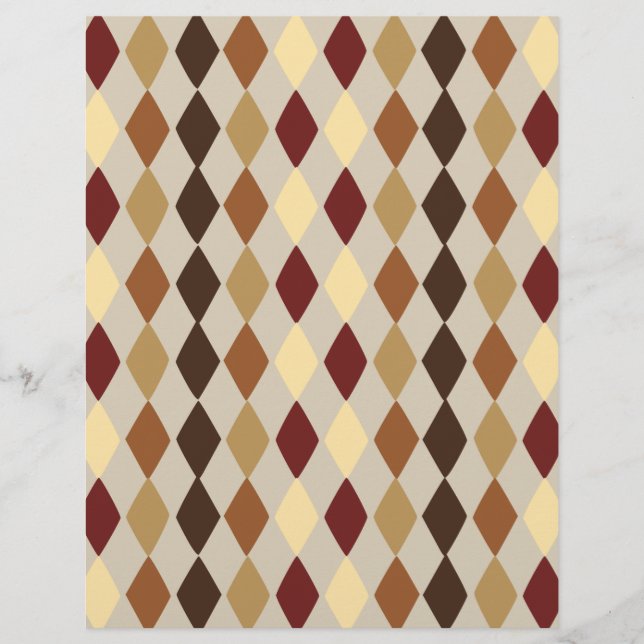 Papier scrapbook à motif diamant (Devant)