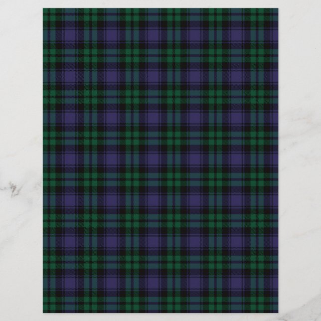 Papier scrapbook carreau Black Watch Tartan (Devant)