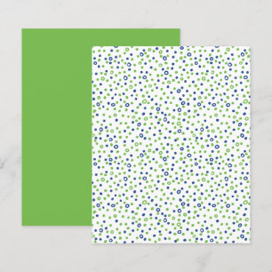 Papier scrapbook Cercles Points Bleu Vert