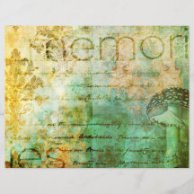 Papier scrapbook champignon et textures de souveni