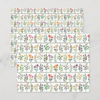 Papier scrapbook de l'herbier botanique coloré