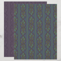 Papier scrapbook de paon Art Nouveau