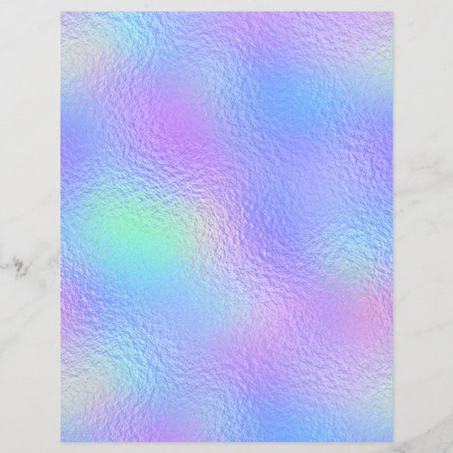 Papier scrapbook en faux feuille iridescent n° 60 (Devant)
