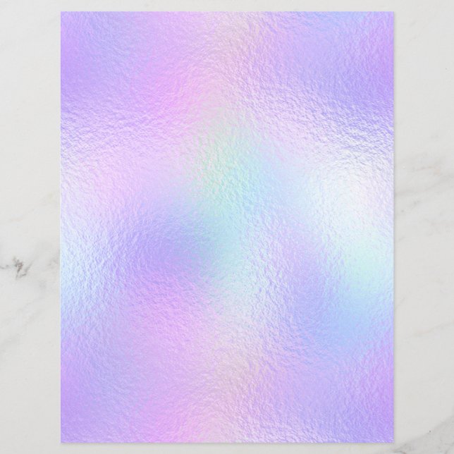 Papier scrapbook Faux Foil Iridescent N° 54 (Devant)