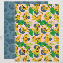 Papier scrapbook guépard