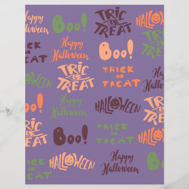 Papier scrapbook Halloween (Devant)