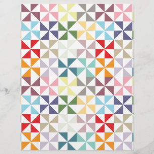 Papier scrapbook roue à aubes géométrique coloré