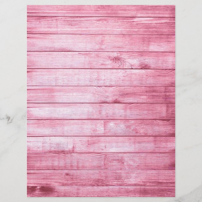 Papier scrapbook texture bois rose (Devant)