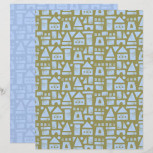 Papier scrapbook vert château de sable