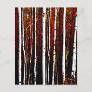 Papier scrapbooking de forêt de bouleau rouge fonc