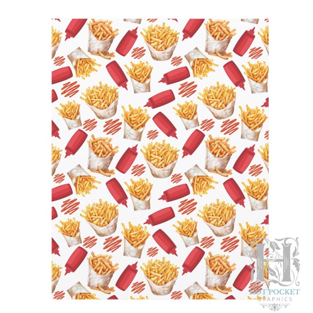 Papier scrapbooking Ketchup & Frites (Créateur téléchargé)
