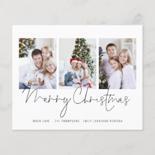 Papier Script BUDGET Famille 3 Photos Joyeux Noël