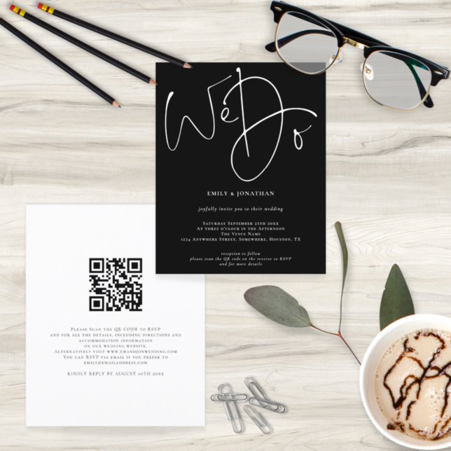Papier Script budgétaire Nous faisons Black QR Code Maria (Créateur téléchargé)