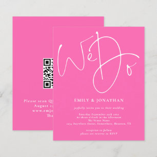 Papier Script budgétaire Nous faisons Hot Rose Faire-part