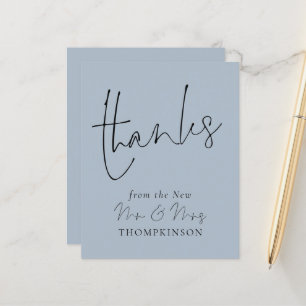 Papier Script budgétaire Nouveau M. Mme Mariage Dusty Blu