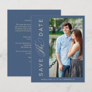 Papier Script lunaire photo Mariage Budget bleu 