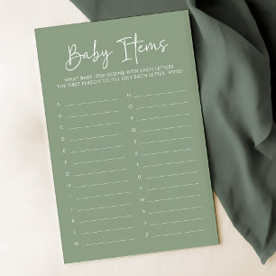 Papier Script moderne Sage Oh Baby Simple Baby Objets Jeu