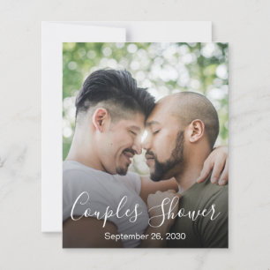Papier Script photo moderne budget LGBTQ Couples Douche